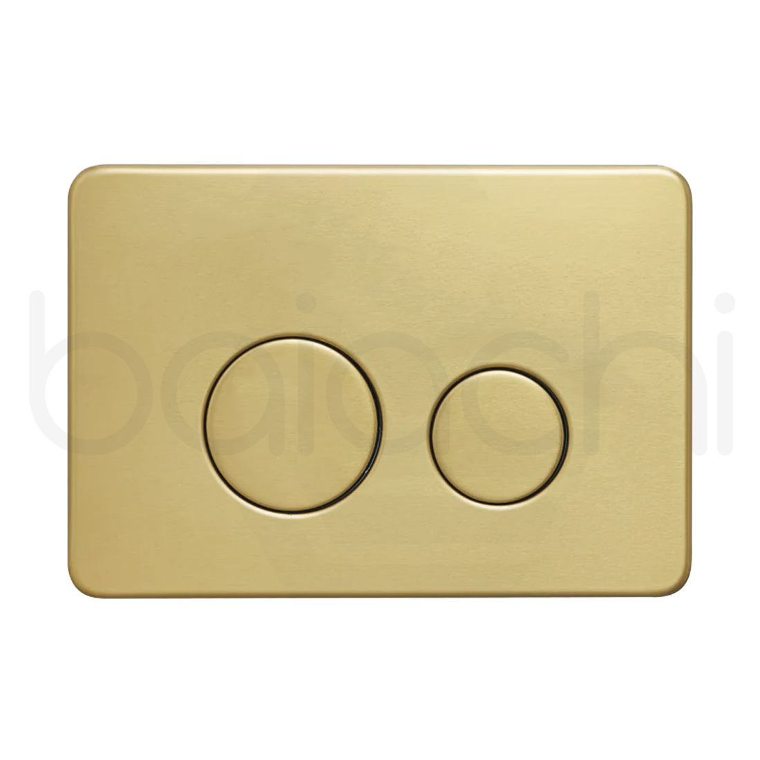 Habana Tornado Rimless Quiet Flush In Wall Toilet Suite with Round Stainless Steel Brushed Gold Flushing Buttons