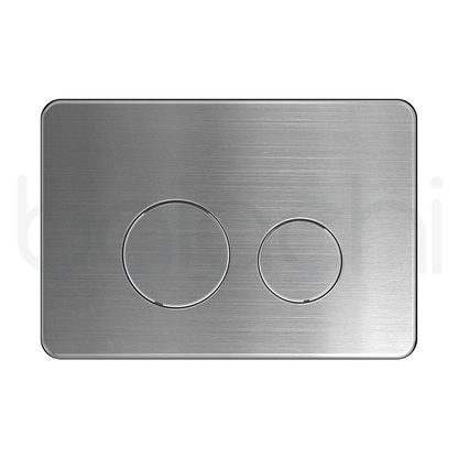 Habana Tornado Rimless Quiet Flush In Wall Toilet Suite with Round Stainless Steel Flushing Buttons