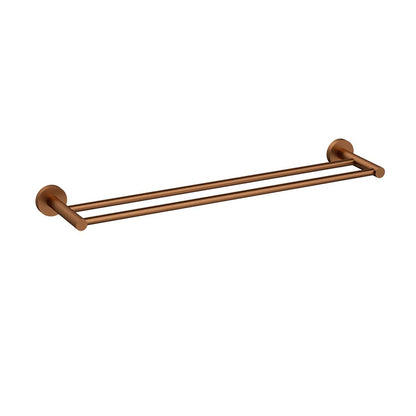 Otus Double Towel Rail 600mm Brushed Copper