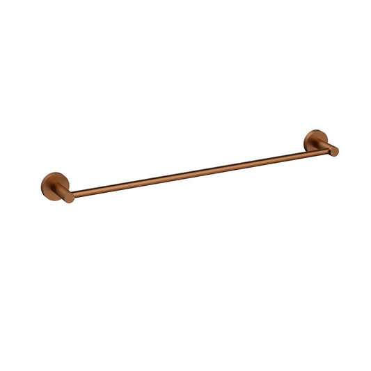 Otus Single Towel Rail 600mm Brushed Copper