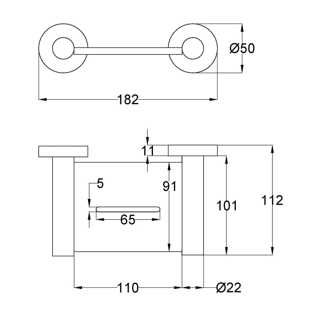 Otus Soap Holder Brushed Copper