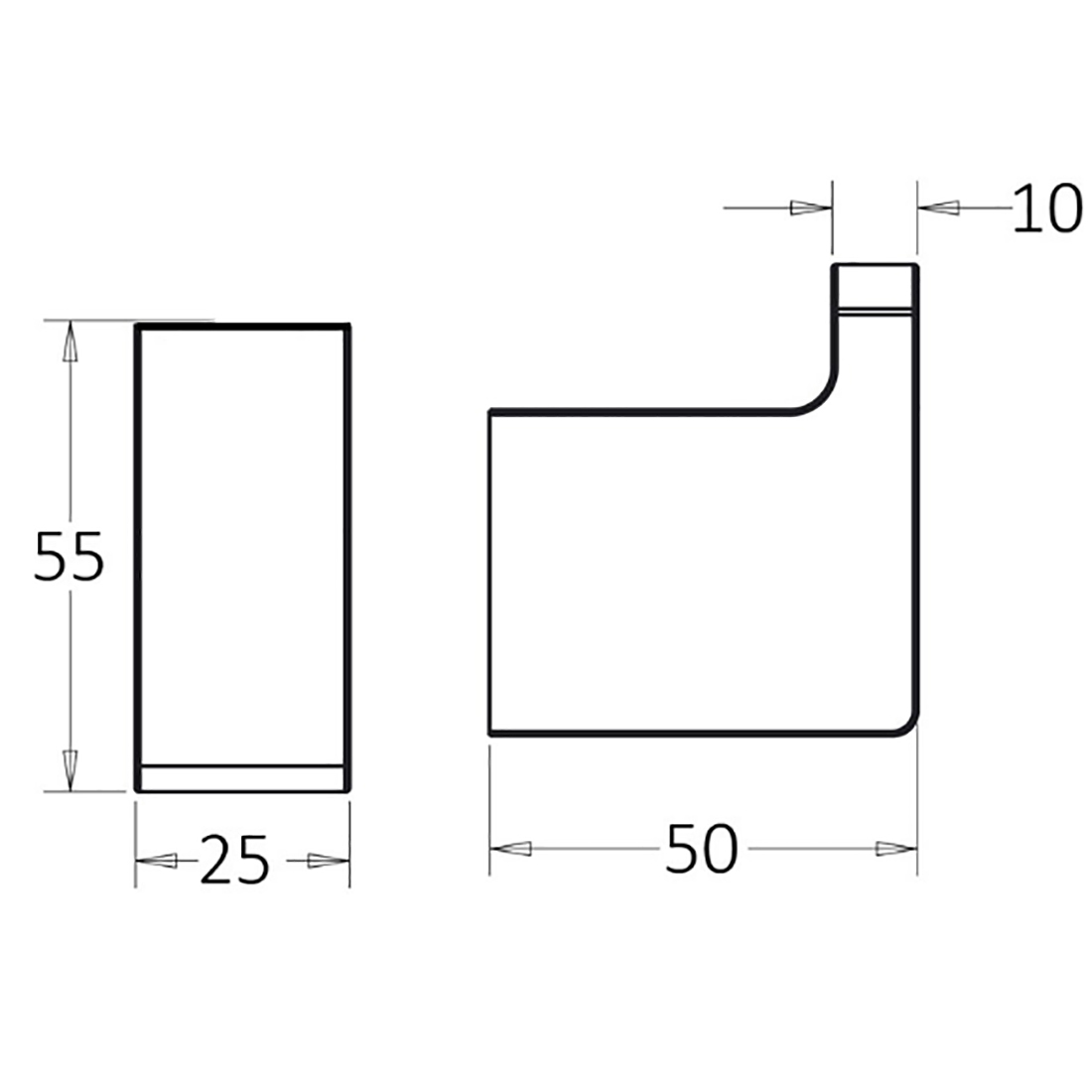 Ceram Robe Hook Brushed Nickel