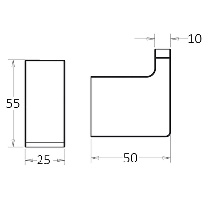 Ceram Robe Hook Brushed Nickel