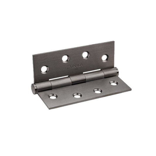 Zanda Graphite Nickel Butt Hinge Fixed Pin 100 x 75 x 2.5mm