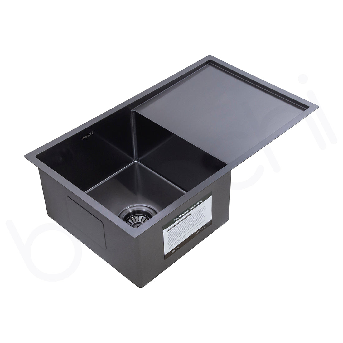 740X440mm Handmade Laundry Kitchen Sink Top/Under Mount Gun Metal