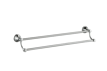 Ikon Clasico Double Towel Rail 600mm Brushed Nickel