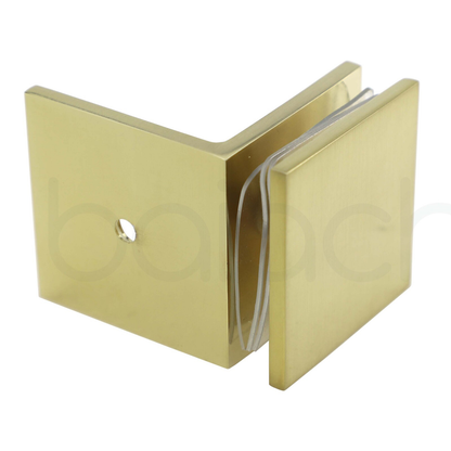 Frameless Shower Screen 1000mm Brushed Gold