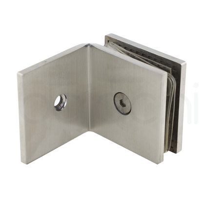 1000mm Fixed Panel Shower Screen Brushed Nickel
