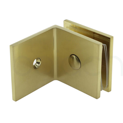 Frameless Shower Screen 1100mm Brushed Gold