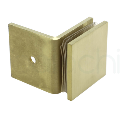 Frameless Shower Screen 1200mm Brushed Gold