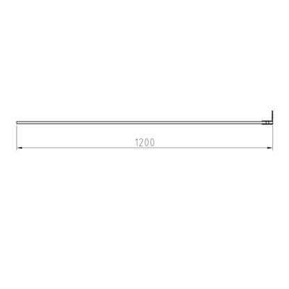 Frameless Shower Screen 1200mm Gun Metal