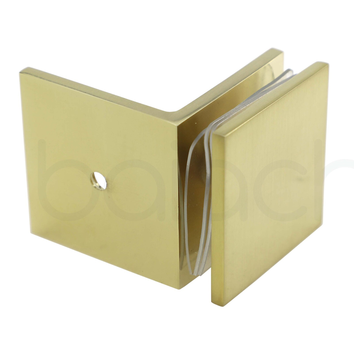 Frameless Shower Screen 800mm Brushed Gold