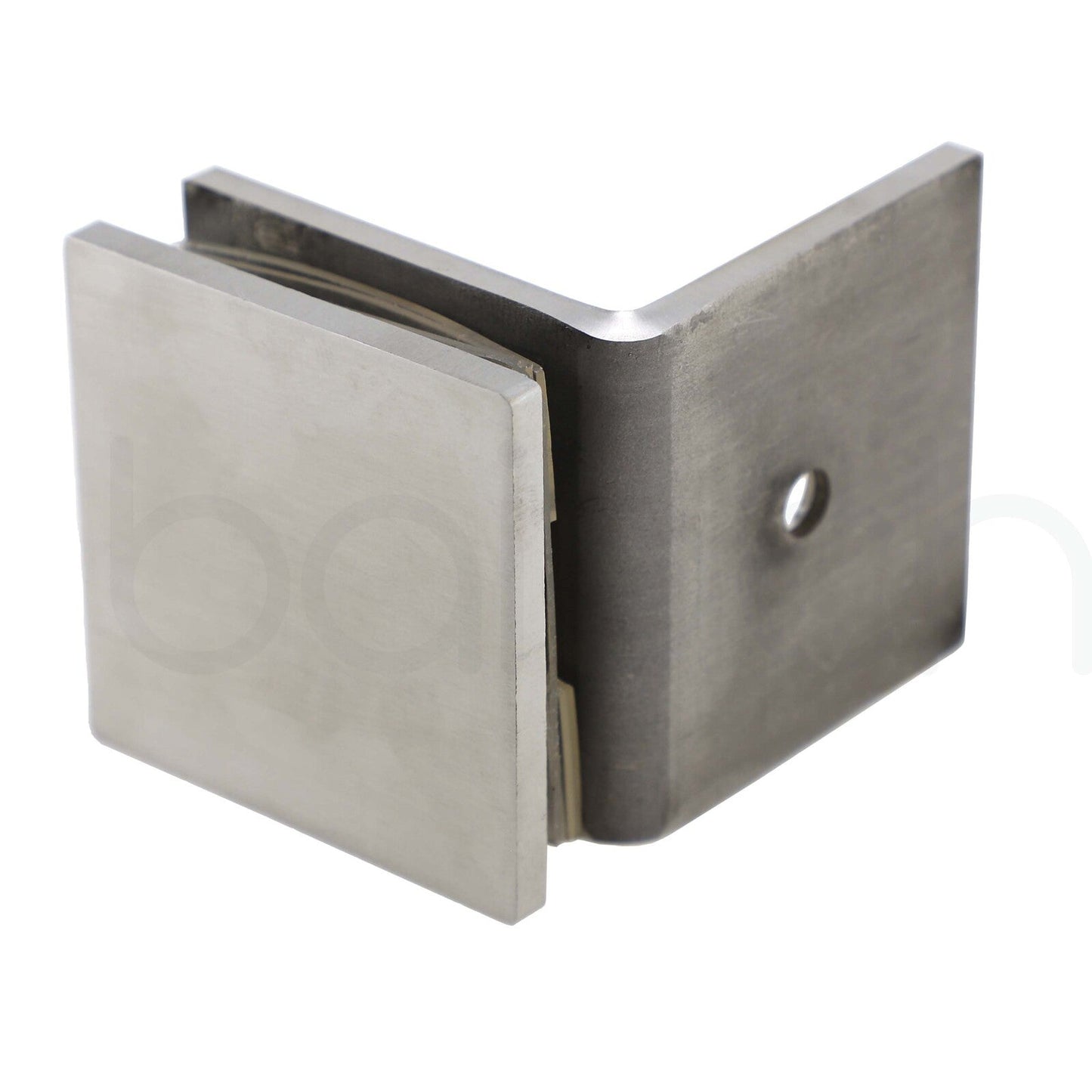 800mm Fixed Panel Shower Screen Brushed Nickel