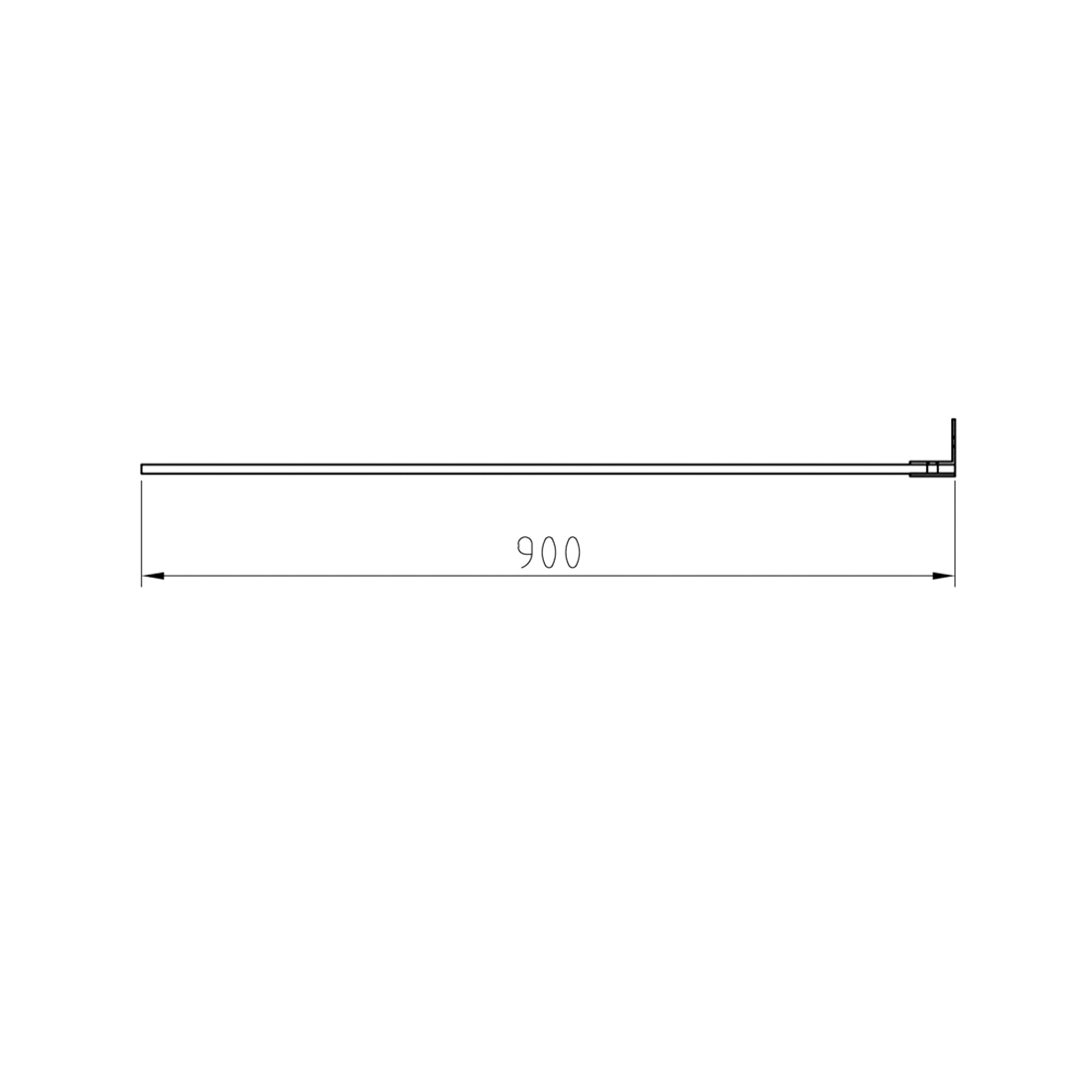 Frameless Shower Screen 900mm Gun Metal