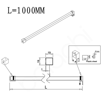 Screen Stabiliser 1000mm Gun Metal