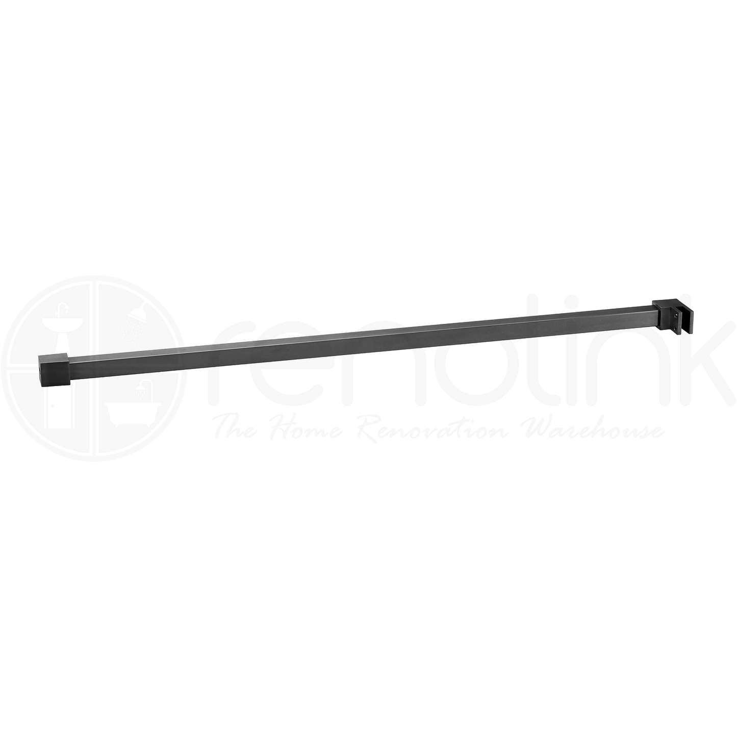 Shower Screen Glass Panel Stabiliser Support Bar Gun Metal Adjustable Up To 1200mm
