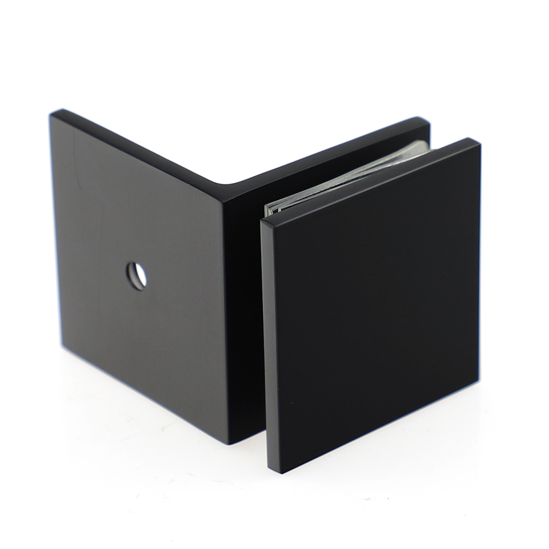 Frameless Shower Screen 900x900mm Diamond Matte Black