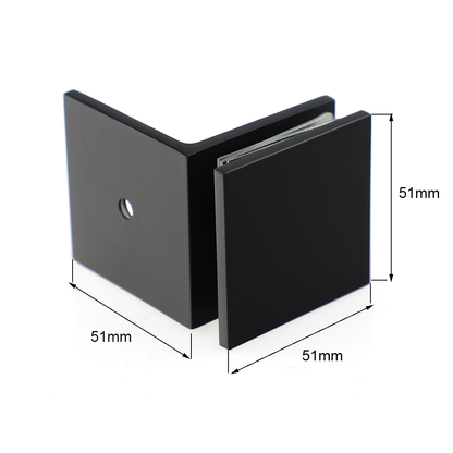 Frameless Shower Screen 900x900mm Diamond Matte Black