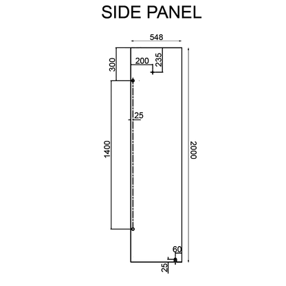 Frameless Shower Screen 1000x1000mm Diamond Chrome