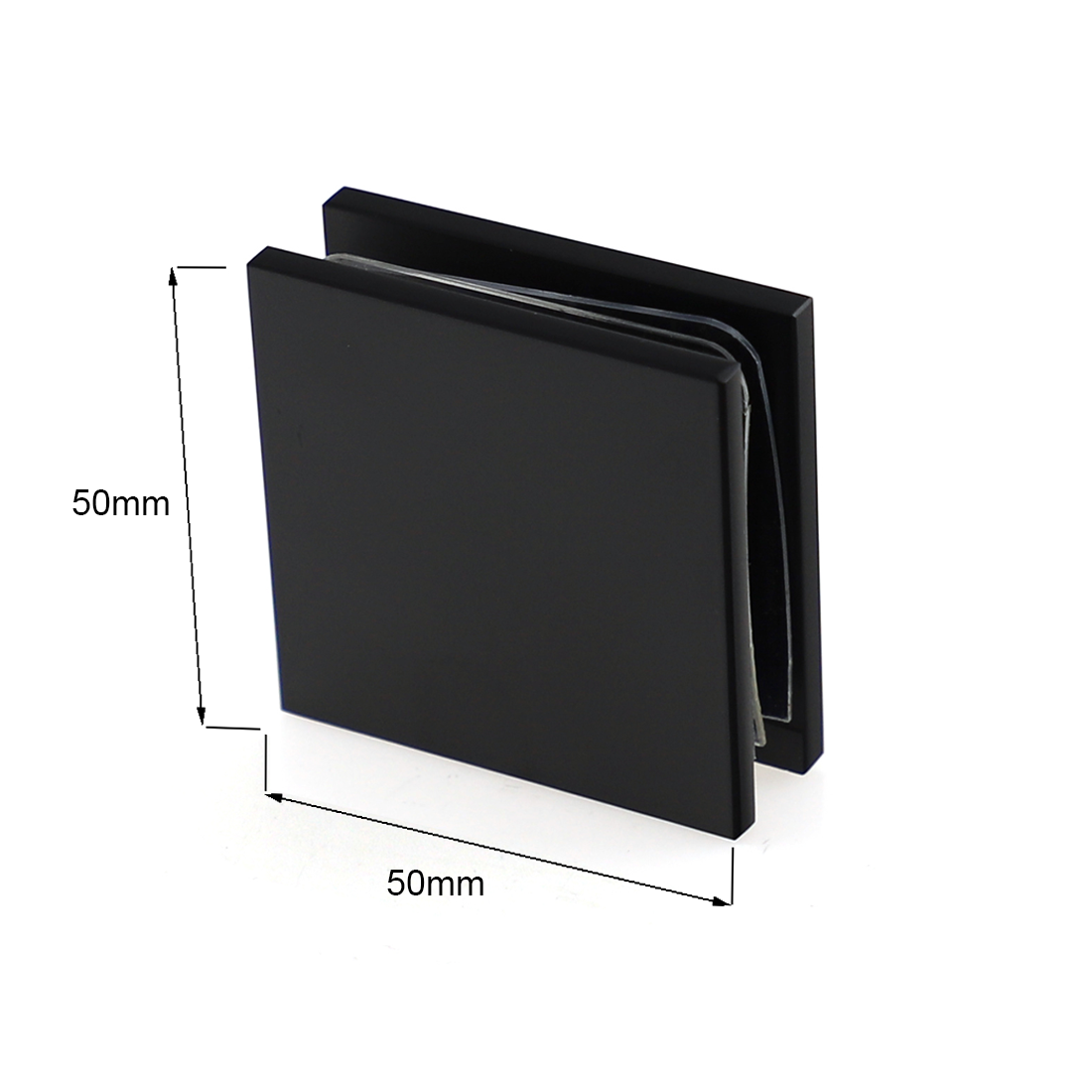 Frameless Shower Screen 1000x1000mm Square Matte Black