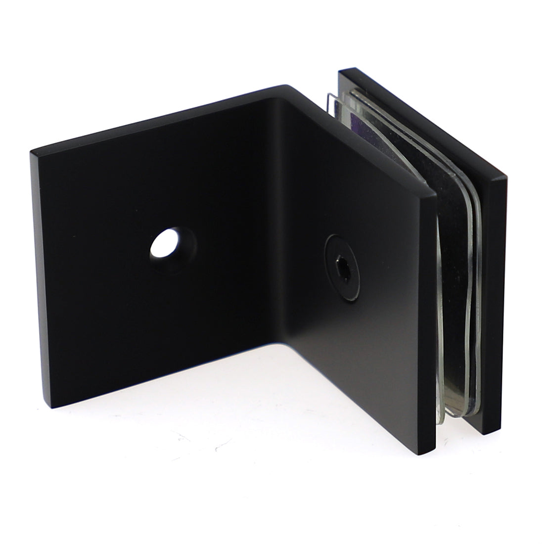 Frameless Shower Screen 900x900mm Square Matte Black