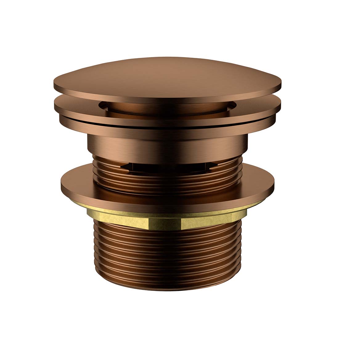 Dome Pop Up 40mm Bath Waste Overflow Brushed Copper