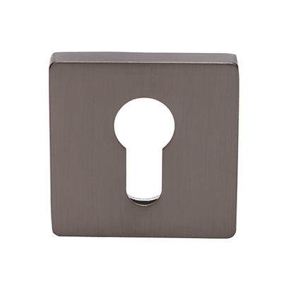 Zanda Q Series Square Euro Escutcheon Graphite Nickel