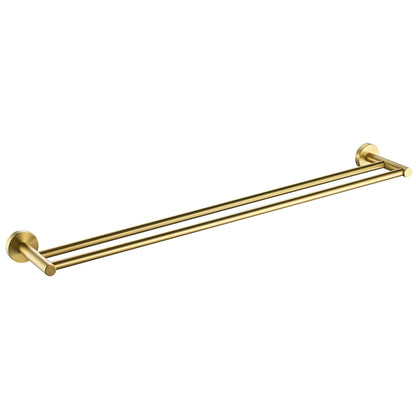 Otus Double Towel Rail 750mm Brushed Gold