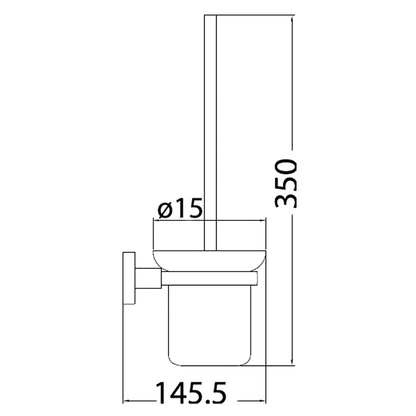 Otus Toilet Brush Matte Black