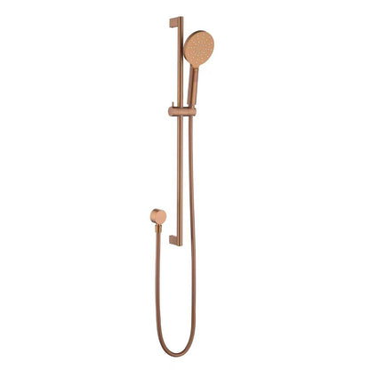 Cora Round Sliding Shower Set Brushed Copper