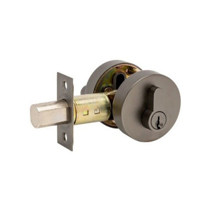 Zanda Jura Elite Round Slimline Deadbolt Single Cylinder Graphite Nickel
