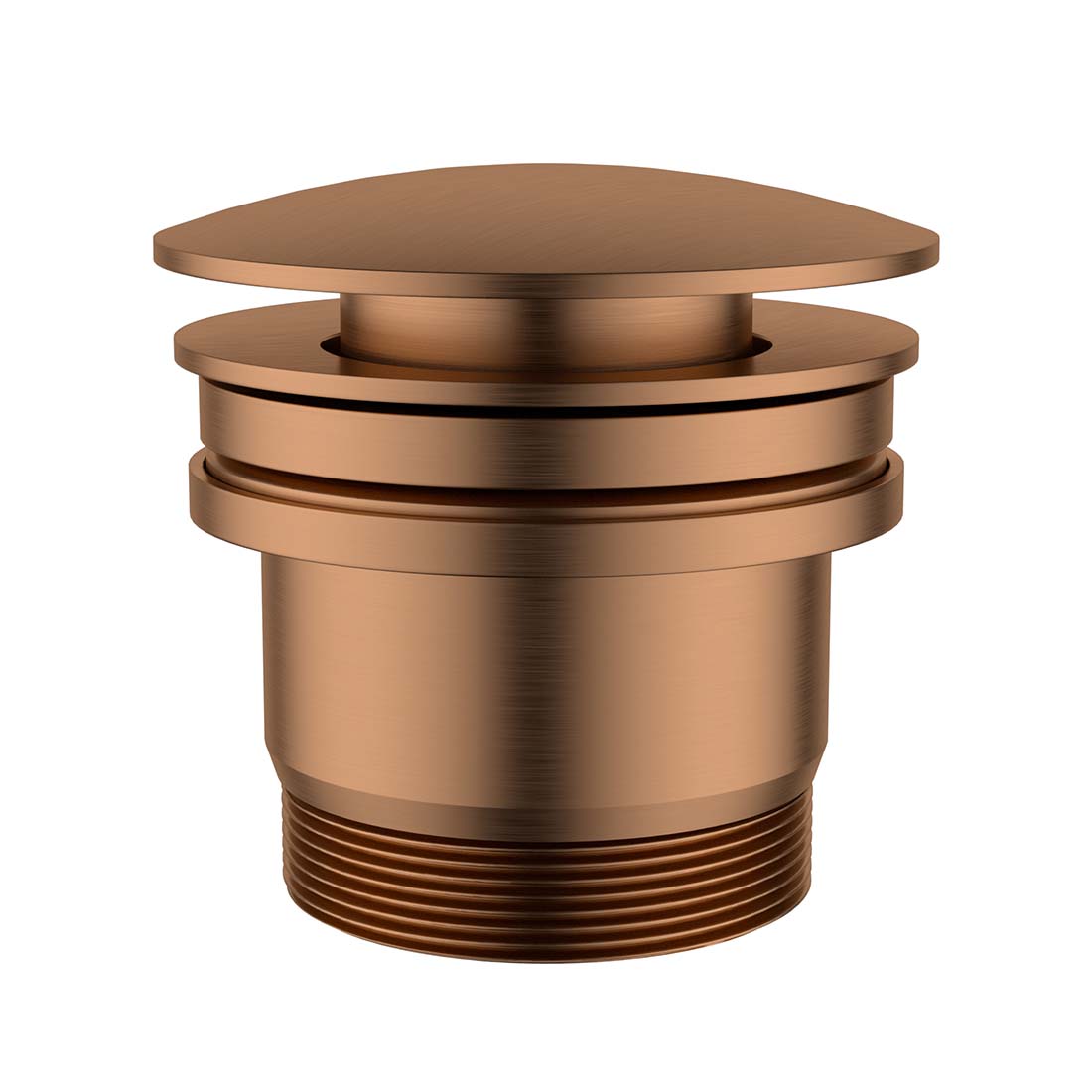 Dome Pop Up Waste Drain Brushed Copper