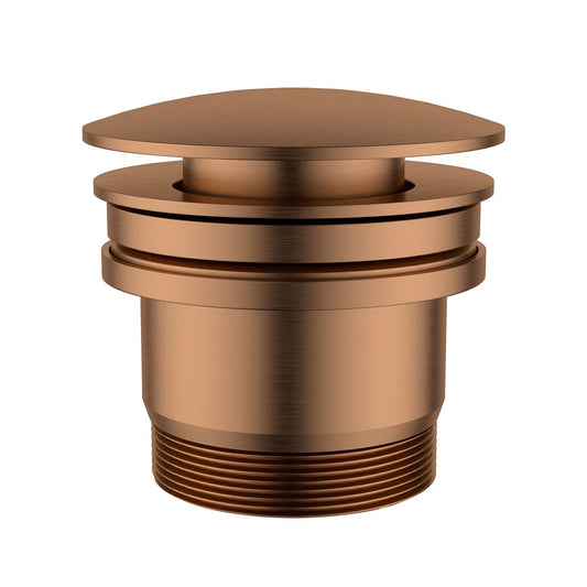 Dome Pop Up Waste Drain Brushed Copper