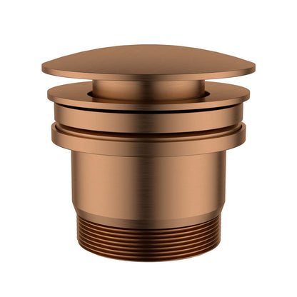 Dome Pop Up Waste Drain Brushed Copper