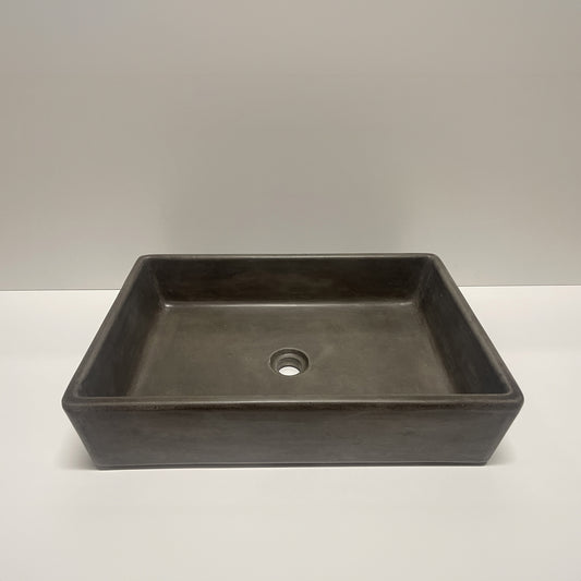 Spring Hill Designs Aila Rectangular Above Counter Concrete Basin Charcoal
