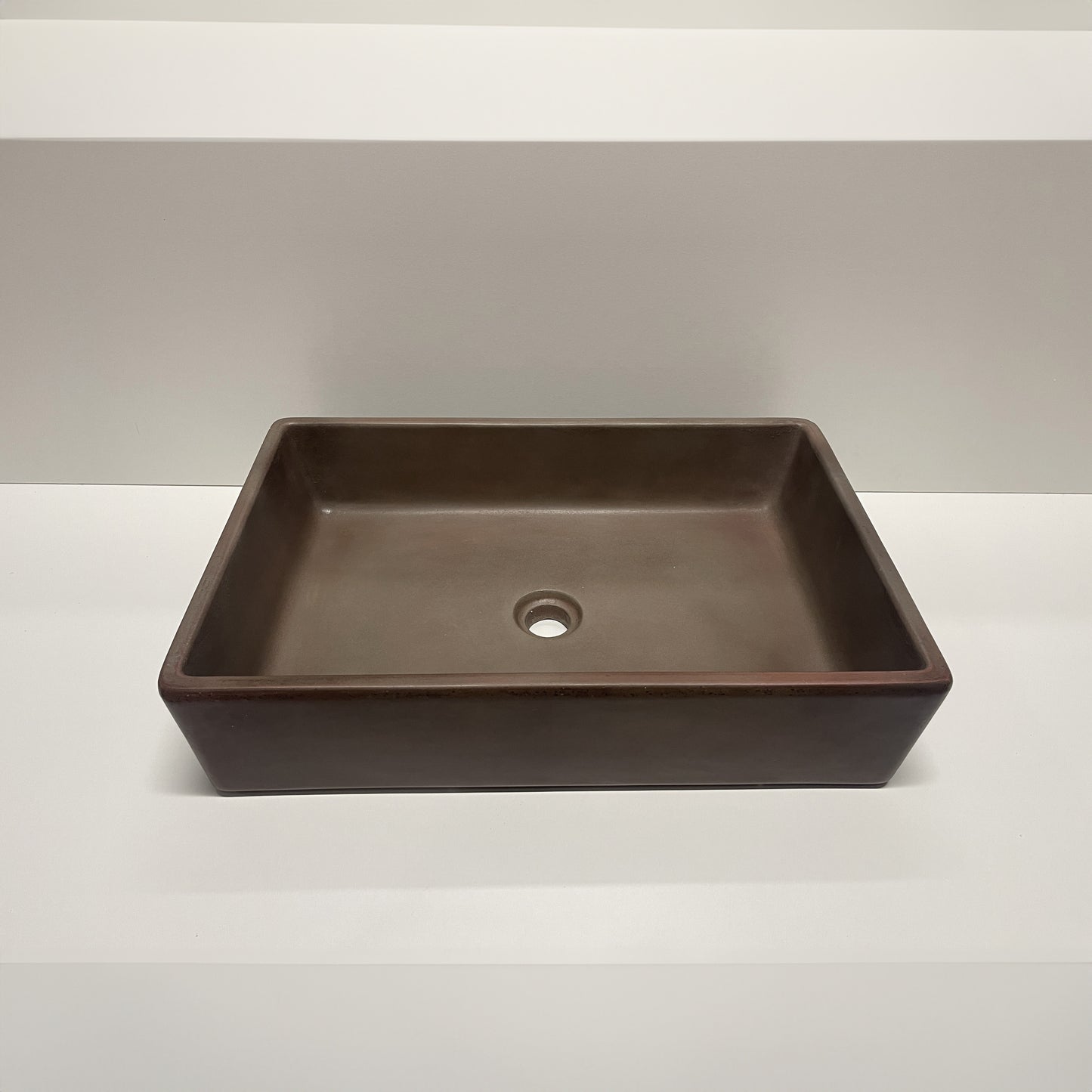 Spring Hill Designs Aila Rectangular Above Counter Concrete Basin Sandy Brown
