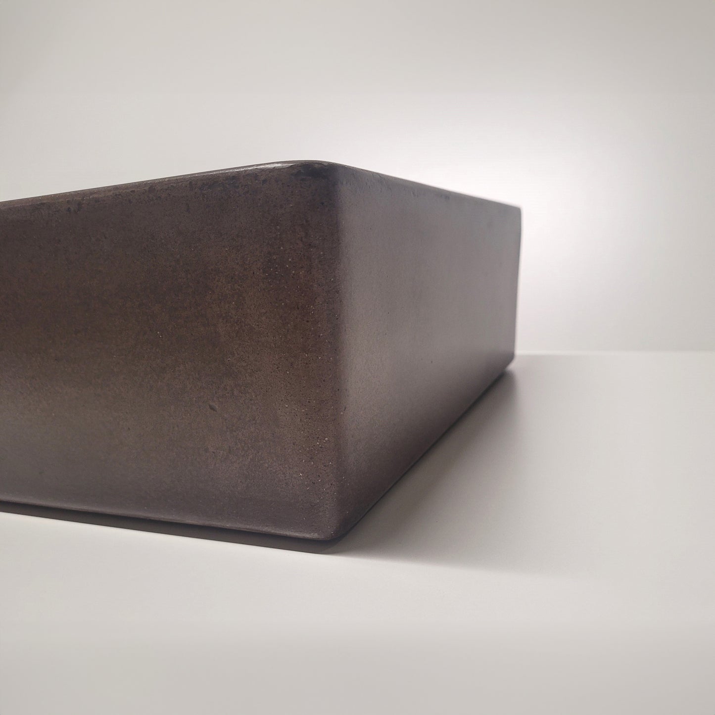 Spring Hill Designs Aila Rectangular Above Counter Concrete Basin Chestnut