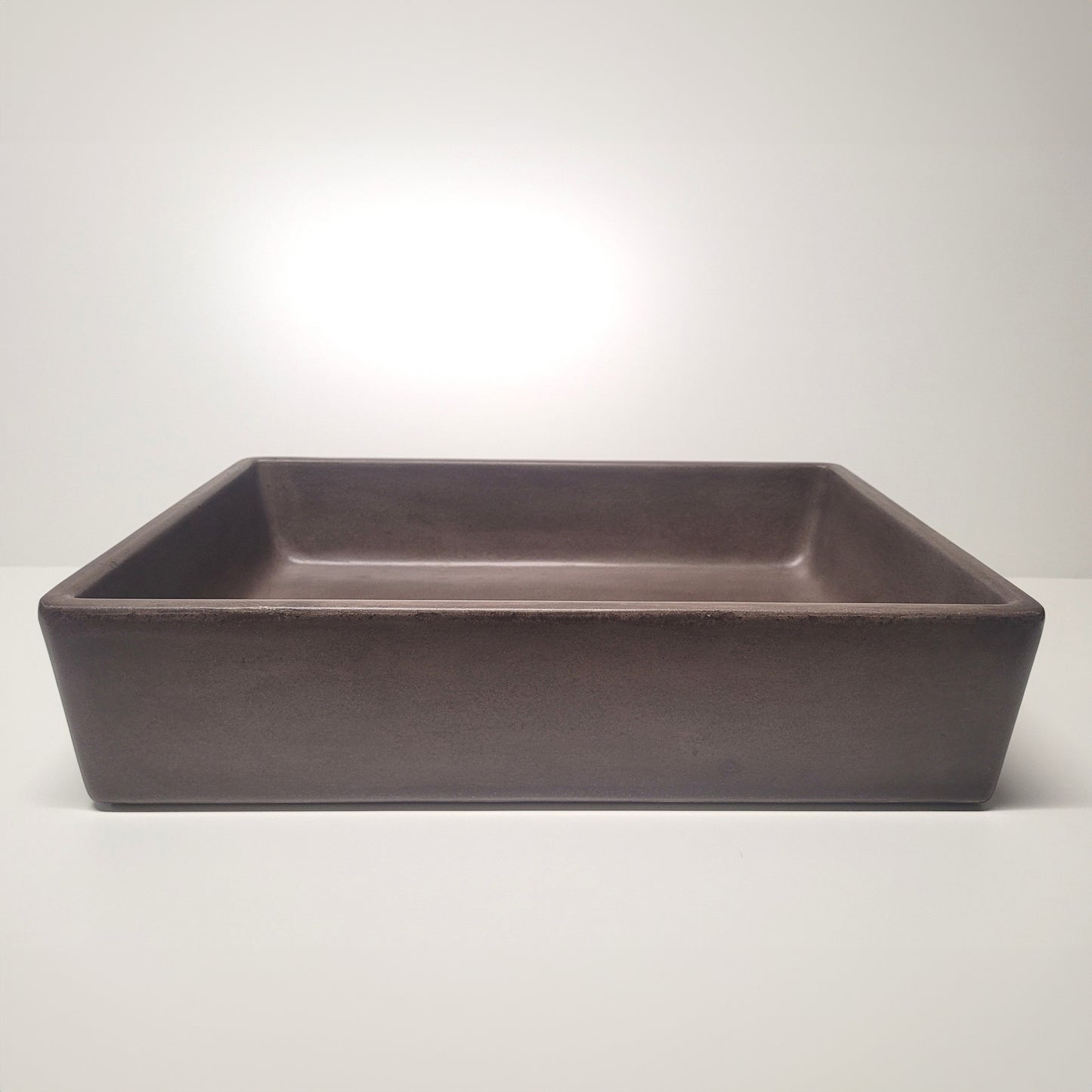 Spring Hill Designs Aila Rectangular Above Counter Concrete Basin Chestnut