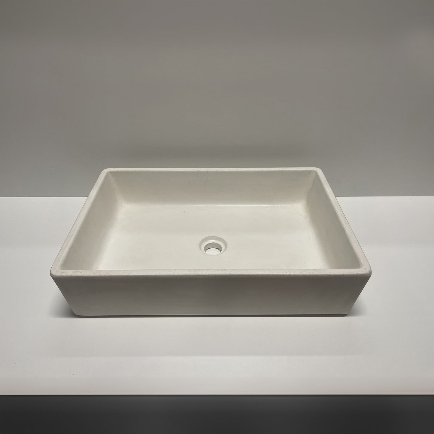 Spring Hill Designs Aila Rectangular Above Counter Concrete Basin Ivory