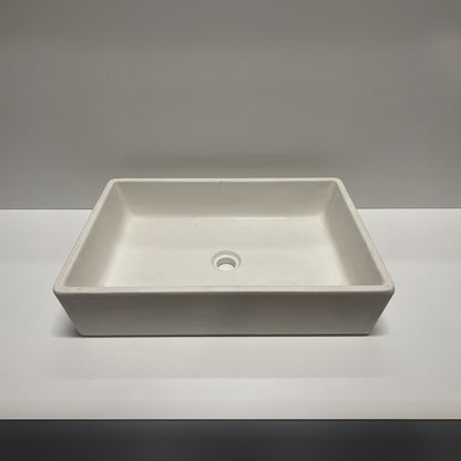 Spring Hill Designs Aila Rectangular Above Counter Concrete Basin Ivory