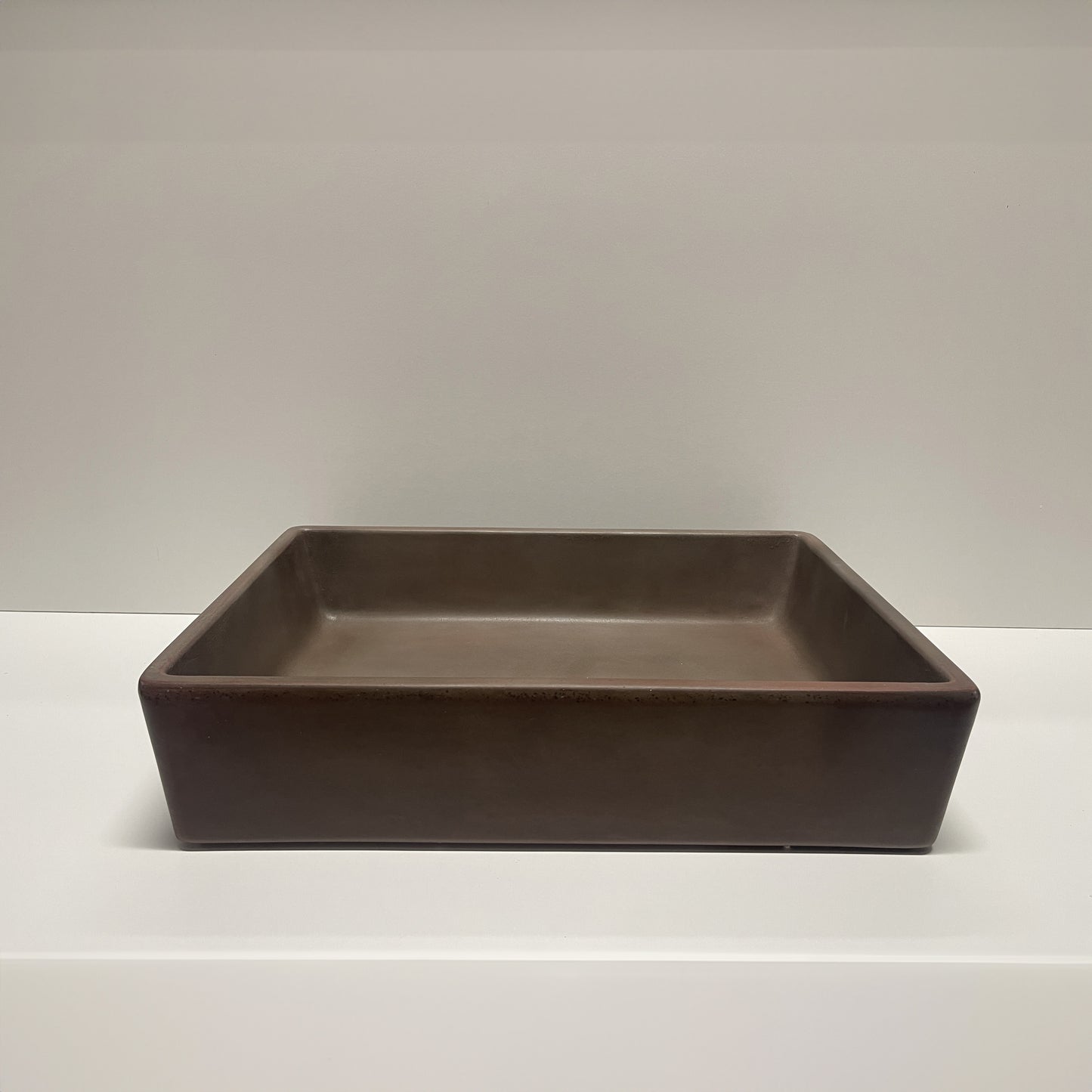 Spring Hill Designs Aila Rectangular Above Counter Concrete Basin Sandy Brown