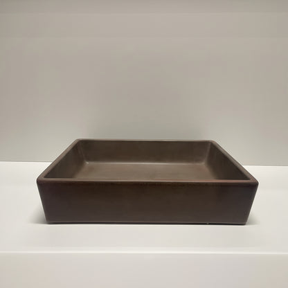 Spring Hill Designs Aila Rectangular Above Counter Concrete Basin Sandy Brown