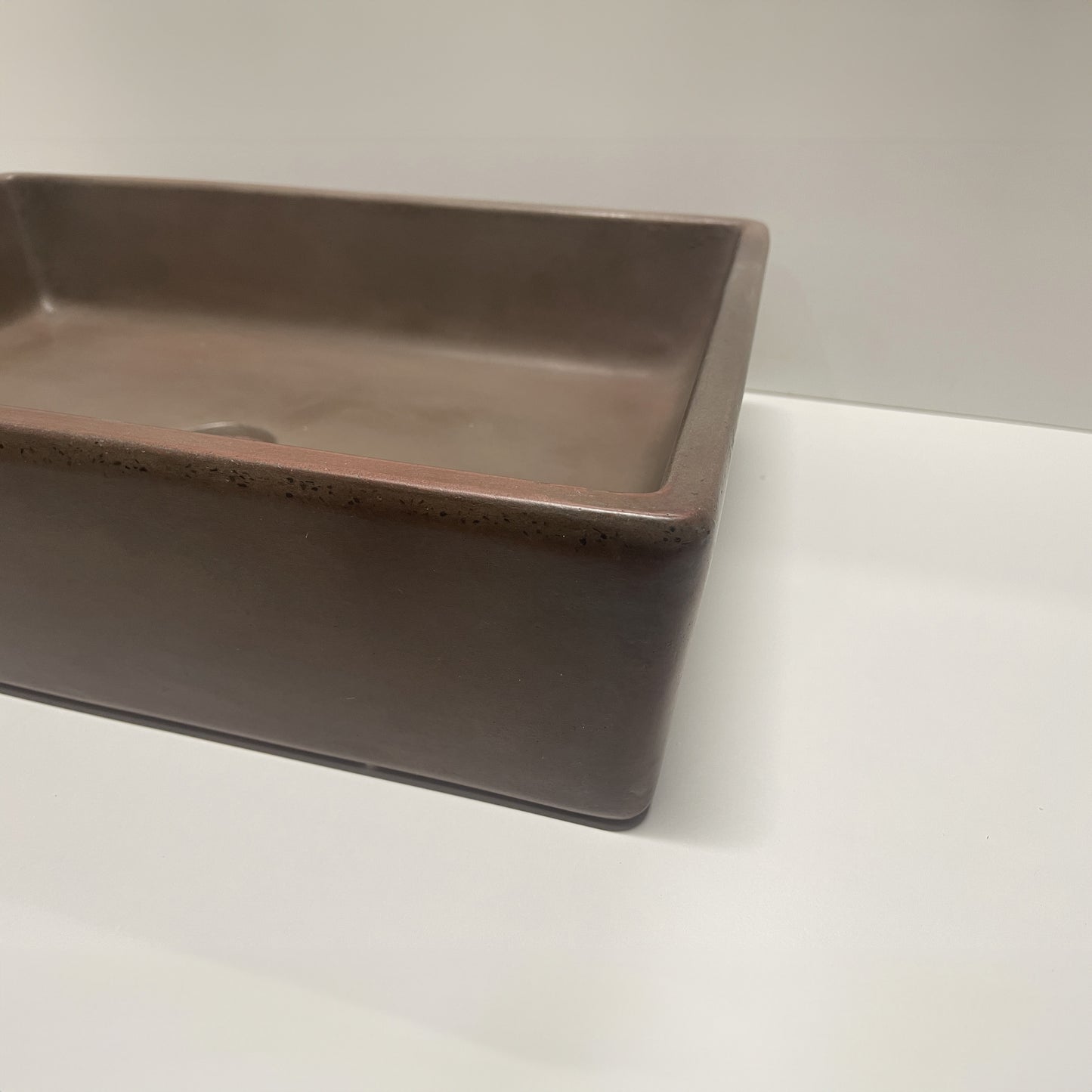 Spring Hill Designs Aila Rectangular Above Counter Concrete Basin Sandy Brown
