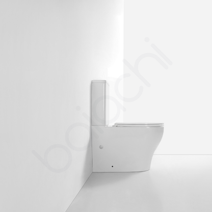 Carlton Rimless Bathroom Toilet Suite Ceramic Back To Wall Soft Close