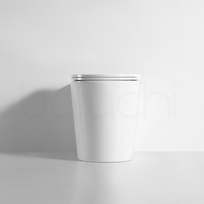 Ballina Rimless In Wall Toilet Suite with Round Chrome Flushing Buttons