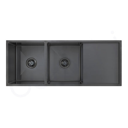 1110X440 Handmade Laundry Kitchen Sink Top/Under Mount Gun Metal