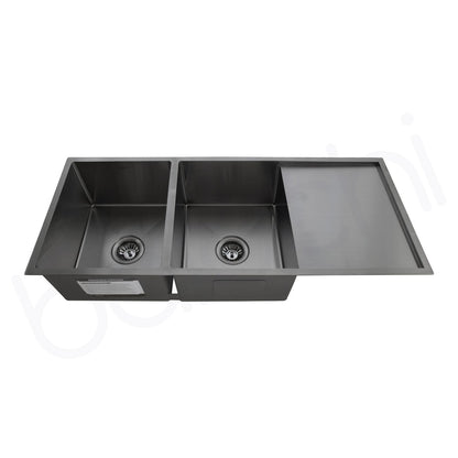 1110X440 Handmade Laundry Kitchen Sink Top/Under Mount Gun Metal