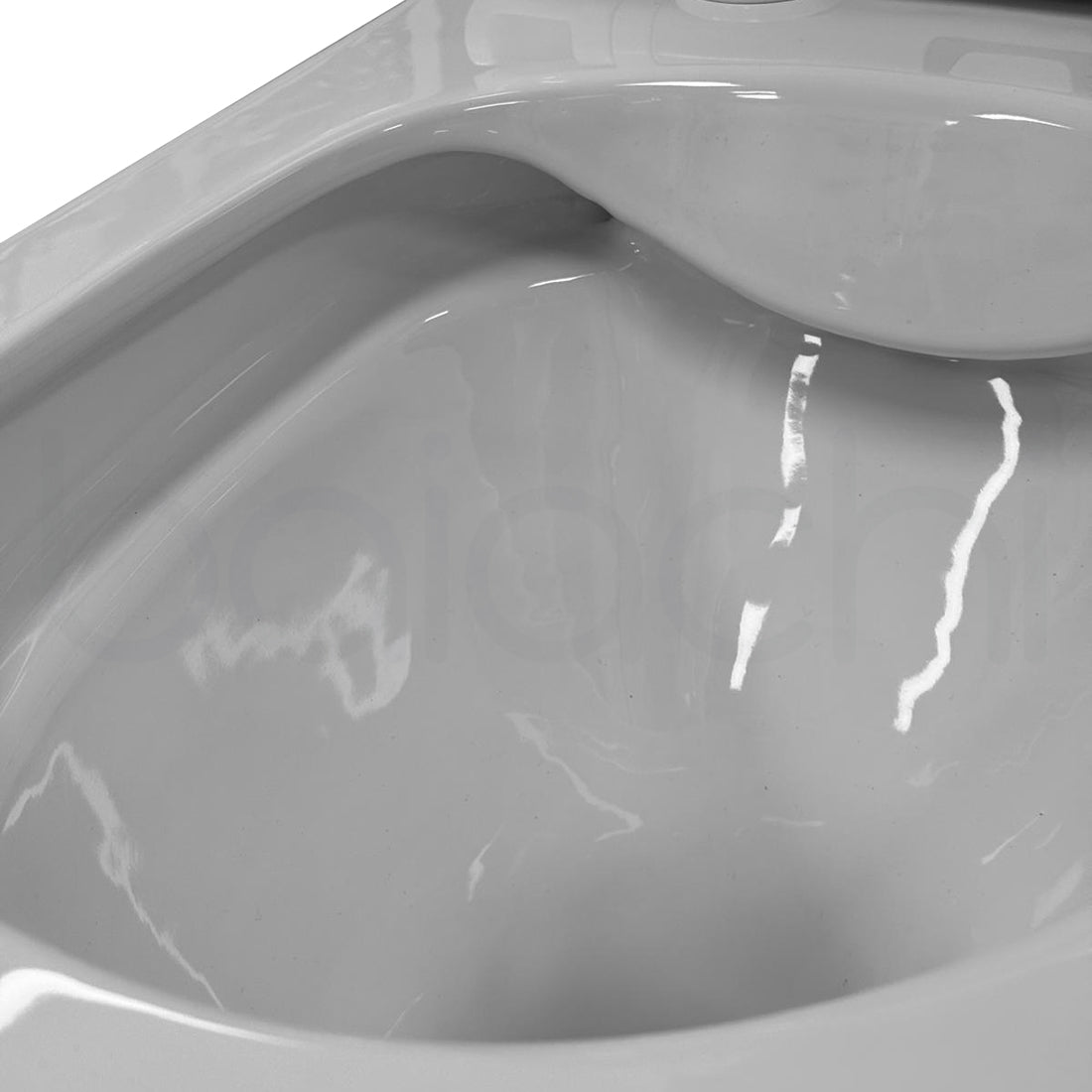 Ballina Rimless In Wall Toilet Suite with Round Stainless Steel Brushed Copper Flushing Buttons