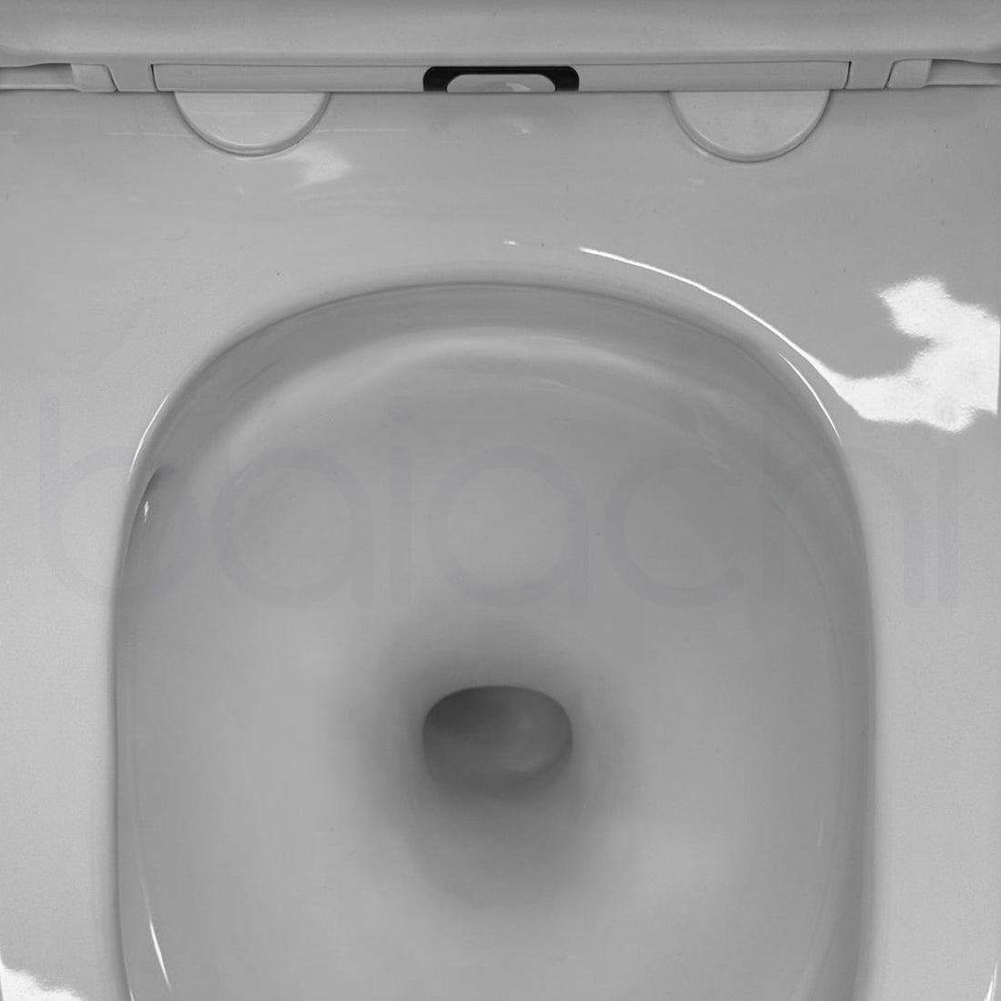 Habana Tornado Rimless Quiet Flush In Wall Toilet Suite with Round Stainless Steel Flushing Buttons
