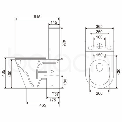 Baiachi Involution Tornado Toilet Suite with BTW2 Pipe